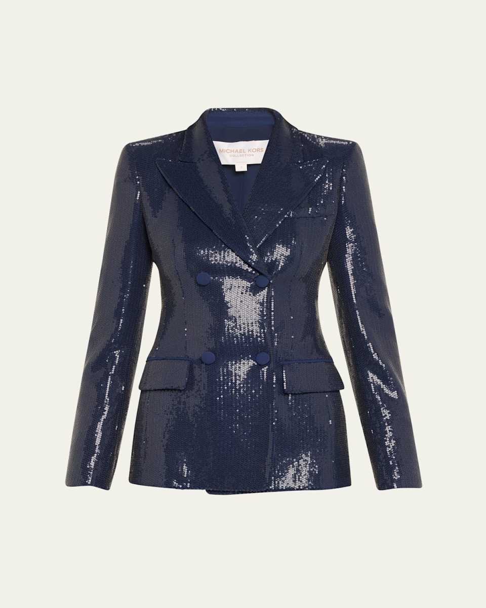 Sequined Lapel Jacket